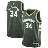 Giannis Antetokounmpo Milwaukee Bucks Youth Swingman Jersey - Icon Edition - Hunter Green | Nike discount