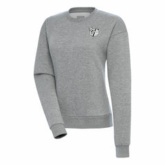 Cleveland Guardians Antigua Women's Brushed Metallic Victory Pullover Sweatshirt - Heather Gray