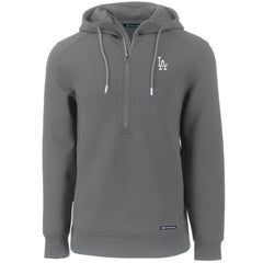Los Angeles Dodgers Cutter & Buck Roam Eco Half-Zip Recycled Pullover Hoodie - Gray