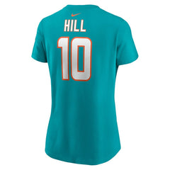NFL Miami Dolphins Tyreek Hill Women's Player Name & Number T-Shirt