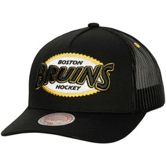 Boston Bruins Mitchell & Ness Team Seal Trucker Snapback Hat