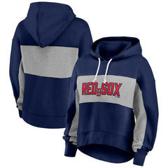 Boston Red Sox Profile Women's Plus Size Pullover Hoodie - Navy