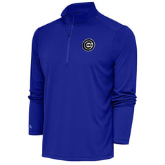 Chicago Cubs Antigua Metallic Tribute Quarter-Zip Top - Royal