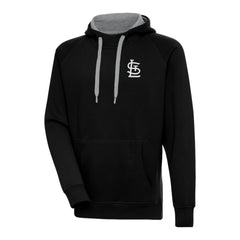 St. Louis Cardinals Antigua Metallic Victory Pullover Hoodie - Black