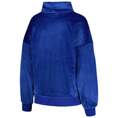 NFL Los Angeles Rams DKNY Sport Women's Deliliah Rhinestone Funnel Neck Pullover Sweatshirt