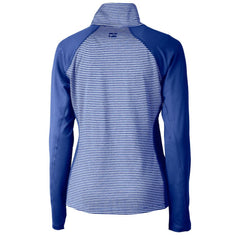 Chicago Cubs Cutter & Buck Women's DryTec Forge Tonal Stripe Half-Zip Top - Royal