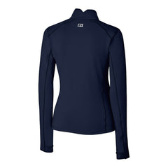 Detroit Tigers Cutter & Buck Women's DryTec Traverse Stretch Quarter-Zip Pullover Top - Navy