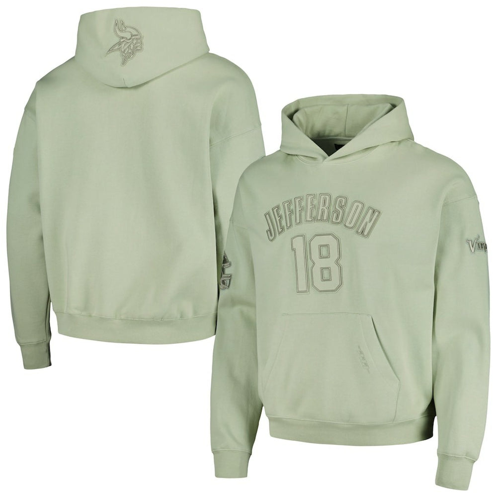 NFL Minnesota Vikings Justin Jefferson Pro Standard Player Name & Number Pullover Hoodie