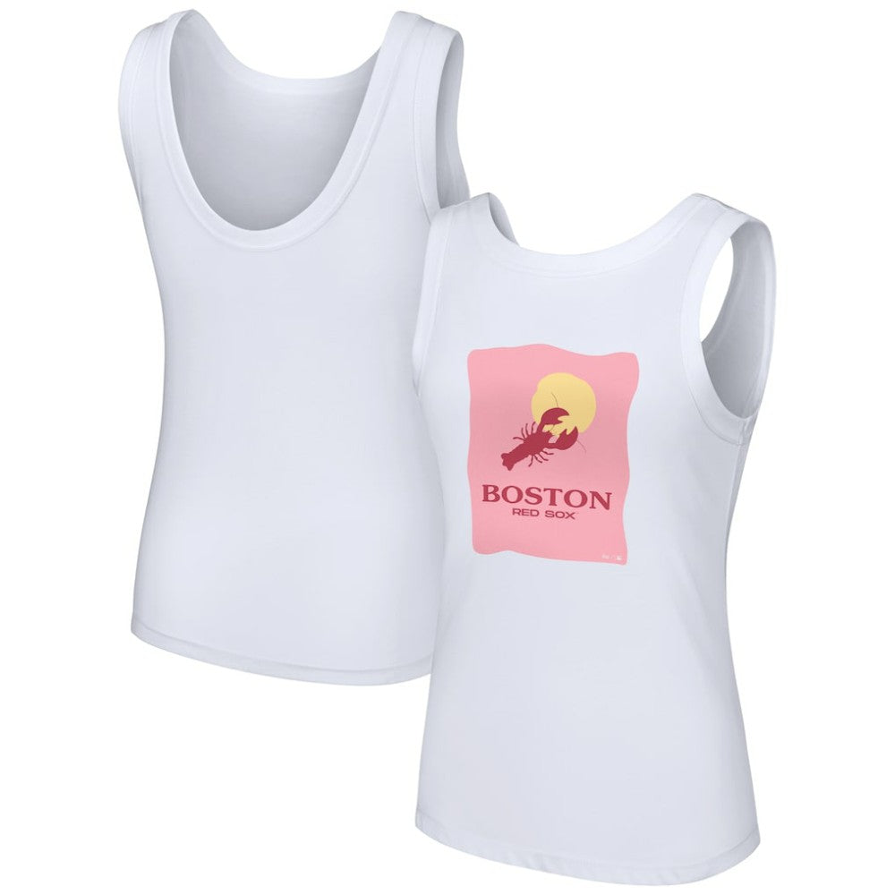 Boston Red Sox Lusso Style Women's Lindy Tank Top - White