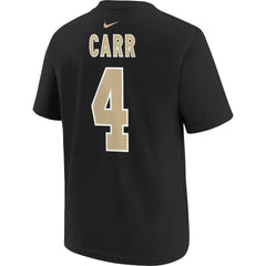 NFL New Orleans Saints Derek Carr Youth Player Name & Number T-Shirt