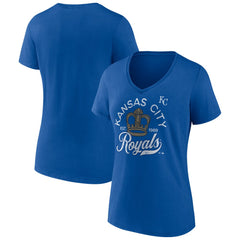 Kansas City Royals Women's Hometown Retro Crown V-Neck T-Shirt - Royal
