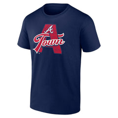 Atlanta Braves Hometown A Town Map T-Shirt - Navy