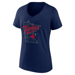 Minnesota Twins Women's Hometown Pride V-Neck T-Shirt - Navy