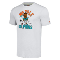 NFL Miami Dolphins Jaylen Waddle Homage Unisex Caricature Player Tri-Blend T-Shirt