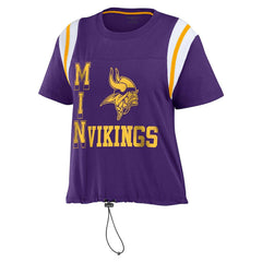 NFL Minnesota Vikings WEAR by Erin Andrews Women's Cinched Colorblock T-Shirt