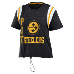 NFL Pittsburgh Steelers WEAR by Erin Andrews Women's Cinched Colorblock T-Shirt