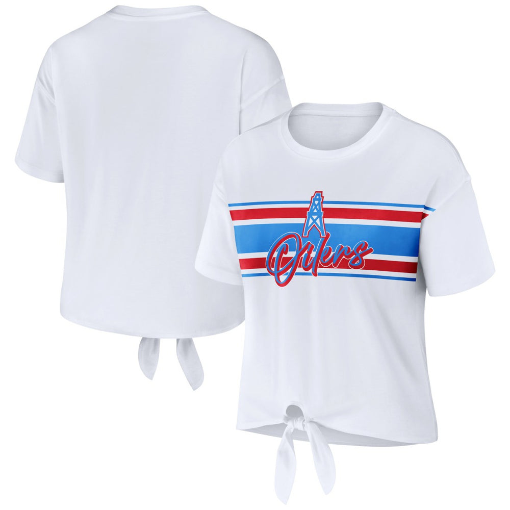 NFL Tennessee Titans WEAR by Erin Andrews Women's Front Tie Retro T-Shirt