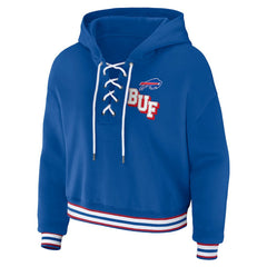NFL Buffalo Bills WEAR by Erin Andrews Women's Lace-Up Pullover Hoodie