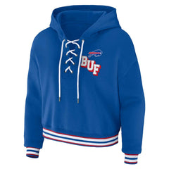 NFL Buffalo Bills WEAR by Erin Andrews Women's Plus Size Lace-Up Pullover Hoodie