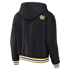 NFL Pittsburgh Steelers WEAR by Erin Andrews Women's Plus Size Lace-Up Pullover Hoodie