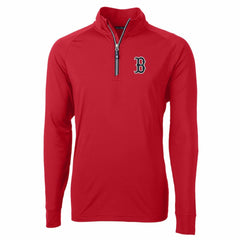 Boston Red Sox Cutter & Buck Adapt Eco Knit Stretch Recycled Quarter-Zip Pullover Top - Red
