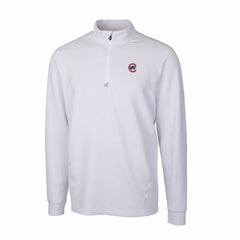 Chicago Cubs Cutter & Buck Traverse Stretch Quarter-Zip Pullover Top - White