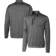 Chicago Cubs Cutter & Buck Stealth Heathered Quarter-Zip Pullover Top - Gray