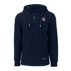New York Yankees Cutter & Buck Stars & Stripes Roam Eco Half-Zip Recycled Pullover Hoodie - Navy