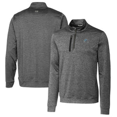 NFL Detroit Lions Cutter & Buck Helmet Stealth Heathered Quarter-Zip Pullover Top