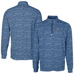 NFL New England Patriots Cutter & Buck Helmet Traverse Camo Print Stretch Quarter-Zip Pullover Top