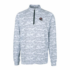 NFL Tampa Bay Buccaneers Cutter & Buck Helmet Traverse Camo Print Stretch Quarter-Zip Pullover Top