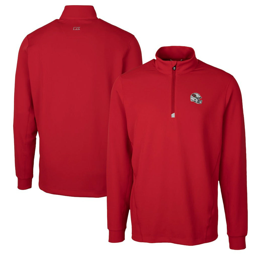 NFL Arizona Cardinals Cutter & Buck Helmet Traverse Stretch Quarter-Zip Pullover Top