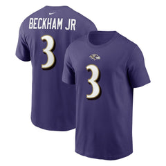 NFL Baltimore Ravens Odell Beckham Jr. Player Name & Number T-Shirt