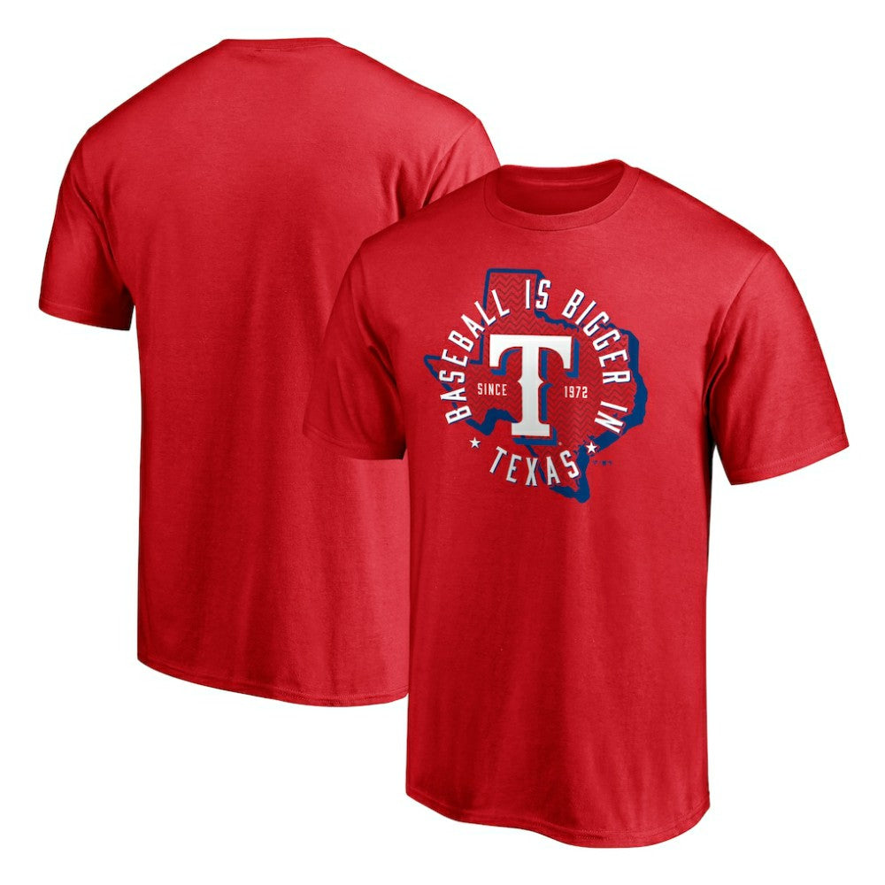 Texas Rangers Hometown Collection Baseball Is Bigger In Texas T-Shirt - Red