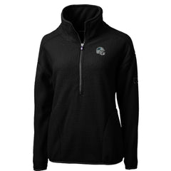 NFL Carolina Panthers Cutter & Buck Women's Helmet Logo Cascade Eco Sherpa Fleece Half-Zip Pullover Jacket