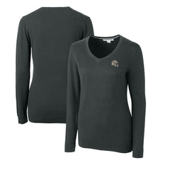 NFL New Orleans Saints Cutter & Buck Women's Helmet Logo Lakemont Tri-Blend V-Neck Pullover Sweater