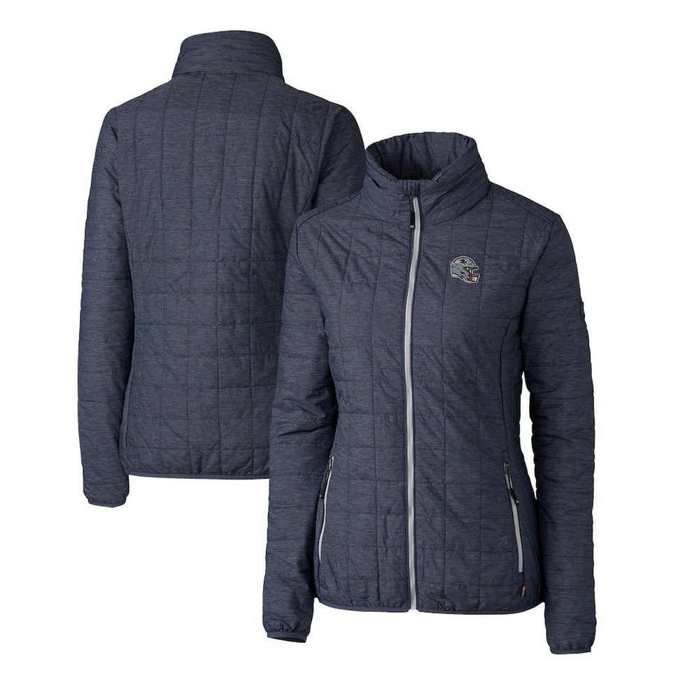 NFL New England Patriots Cutter & Buck Women's Helmet Logo Rainier PrimaLoft Eco Insulated Full-Zip Puffer Jacket