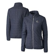 NFL New England Patriots Cutter & Buck Women's Helmet Logo Rainier PrimaLoft Eco Insulated Full-Zip Puffer Jacket