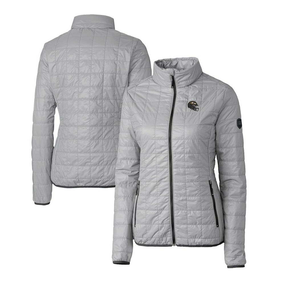 NFL Baltimore Ravens Cutter & Buck Women's Helmet Logo Rainier PrimaLoft Eco Insulated Full-Zip Puffer Jacket