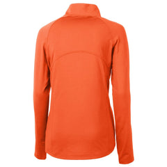 NFL Cincinnati Bengals Cutter & Buck Women's Helmet Logo Adapt Eco Knit Stretch Recycled Half-Zip Pullover Top