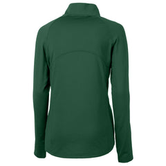 NFL Green Bay Packers Cutter & Buck Women's Helmet Logo Adapt Eco Knit Stretch Recycled Half-Zip Pullover Top