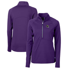 NFL Baltimore Ravens Cutter & Buck Women's Helmet Logo Adapt Eco Knit Stretch Recycled Half-Zip Pullover Top