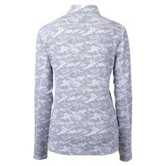 NFL New Orleans Saints Cutter & Buck Women's Helmet Logo Traverse Camo Print Stretch Quarter-Zip Pullover Top