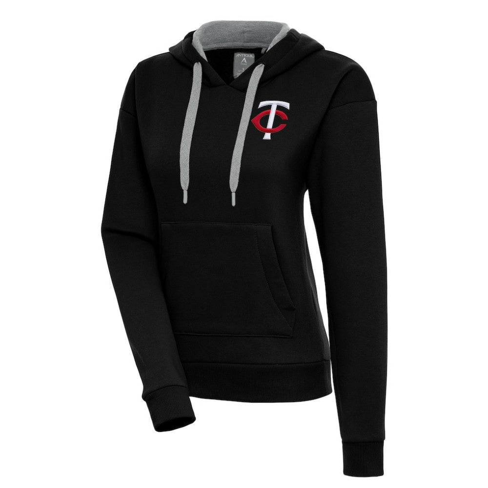 Minnesota Twins Antigua Women's Victory Pullover Hoodie - Black