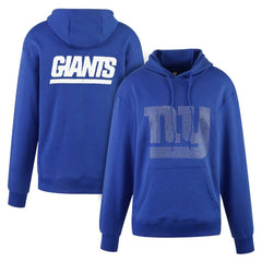 NFL New York Giants Cuce Women's Rhinestone Logo Wordmark Pullover Hoodie
