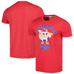 Philadelphia Phillies Homage Doodle Collection Macho Row Tri-Blend T-Shirt - Red