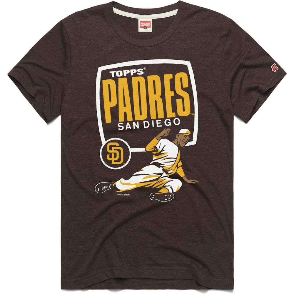 San Diego Padres Homage x Topps Tri-Blend T-Shirt - Brown