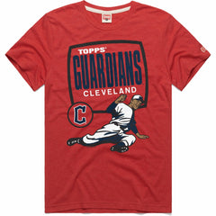 Cleveland Guardians Homage x Topps Tri-Blend T-Shirt - Red