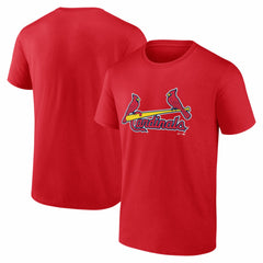 St. Louis Cardinals Logo Athletic Wordmark T-Shirt - Red