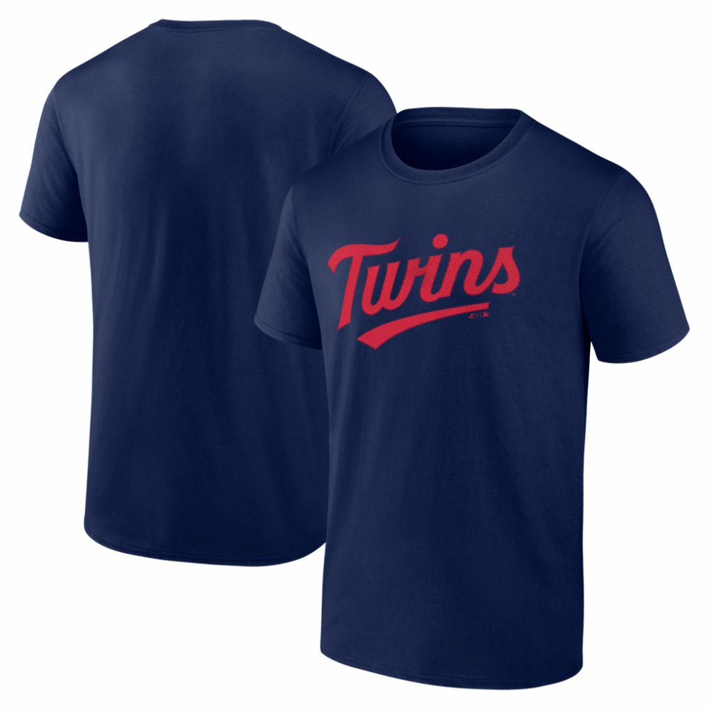 Minnesota Twins Logo Athletic Wordmark T-Shirt - Navy